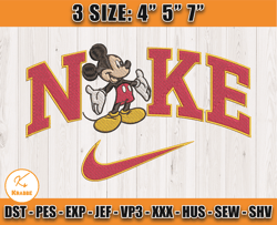 nike x cute mickey embroidery, nike disney embroidery, embroidery desing file