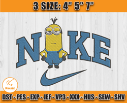 nike minions kevin, minions embroidery, cartoon character embroidery