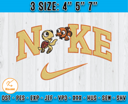 squirt nd nemo embroidery, nike cartoon embroidery, finding nemo embroidery