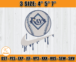 tampa bay rays embroidery, nike mlb embroidery, embroidery machine