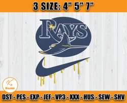 tampa bay rays nike embroidery, nike mlb embroidery, embroidery machine file