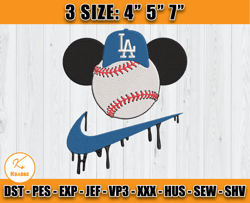 los angeles dodgers embroidery, mlb embroidery, embroidery machine