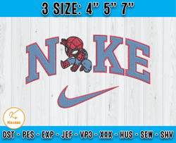 spiderman nike embroidery, superhero embroidery, cartoon machine embroidery