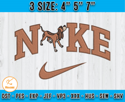 nike copper package embroidery, the fox and the hound embroidery, disney embroidery