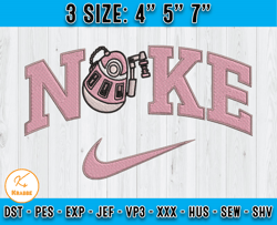 nike wall-e embroidery, nike disney embroidery, machine embroidery applique design