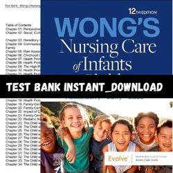 test bank wong's nursing care of infants and children 12th edition