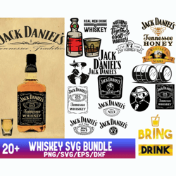 jack daniels bundle svg, jack daniels svg, whisky logo svg, png dxf eps file