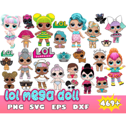 lol doll mega bundle svg, lol surprise dolls svg, lol dolls svg, lol baby svg, lol bundle svg, cartoon baby svg