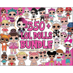 lol doll mega bundle svg, lol surprise dolls svg, lol dolls svg, lol baby svg, lol bundle svg, cartoon baby svg