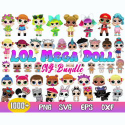 lol doll mega bundle svg, lol surprise dolls svg, lol dolls svg, lol baby svg, lol bundle svg, cartoon baby svg