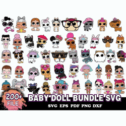 lol doll mega bundle svg, lol surprise dolls svg, lol dolls svg, lol baby svg, lol bundle svg, cartoon baby svg