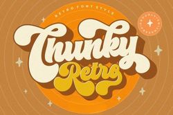 chunky retro font