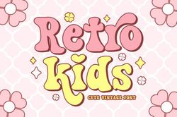 retro kids font