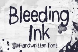 bleeding ink font