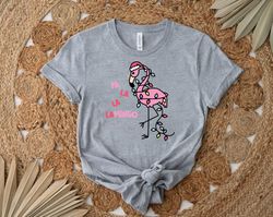 christmas flamingo shirt, gift shirt for her him