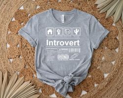 introvert label shirt, gift shirt for her him