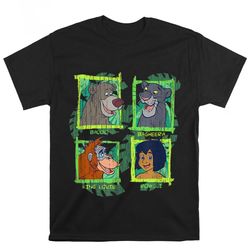 disney the jungle book character names box poster t shirt