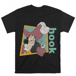 disney peter pan retro captain hook smirking shirt