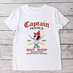 disney peter pan villains captain hook bait shop retro shirt