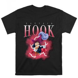 retro disney villains captain hook 90s portrait t shirt