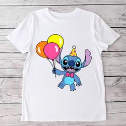 stitch and balloons t shirt