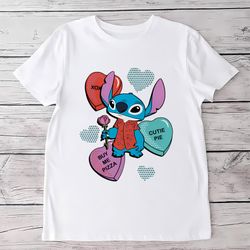 stitch candy hearts t shirt