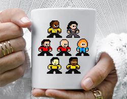 8 bit star trek the next generation coffee mug, 11 oz ceramic mug