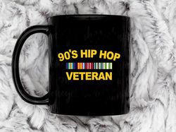 90 s hip hop veteran coffee mug, 11 oz ceramic mug