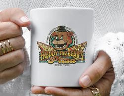 freddy fazbear s pizza vintage coffee mug, 11 oz ceramic mug