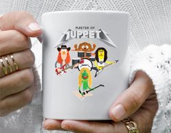 master of muppets 2 muppets as metallica band coffee mug, 11 oz ceramic mug