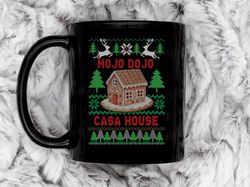 mojo dojo casa house xmas ugly sweater coffee mug, 11 oz ceramic mug