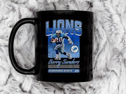 barry sanders 02 coffee mug, 11 oz ceramic mug