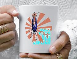 ronnie is just here for the zipline coffee mug, 11 oz ceramic mug