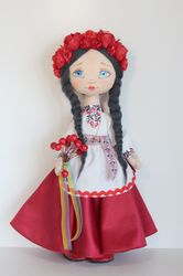 handmade doll in national ukrainian clothes exclusive