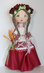 handmade doll in national ukrainian clothes exclusive