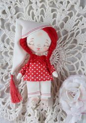 doll for kids room miniature textile doll handmade