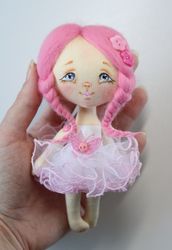 little ballerina doll miniature handmade