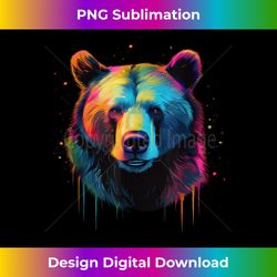 grizzly bear lovers pop art big grizzly bear - bohemian sublimation digital download - striking & memorable impressions