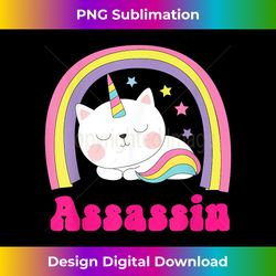 assassin s  sarcastic rainbow retro unicorn assassin - innovative png sublimation design - customize with flair