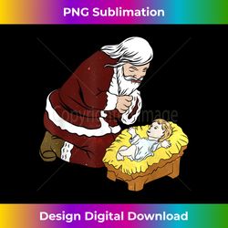 santa with baby jesus t- awesome christmas gift - bespoke sublimation digital file - reimagine your sublimation pieces