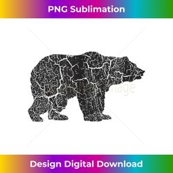 grizzly bear distressed print - vintage grizzly bear - eco-friendly sublimation png download - animate your creative concepts