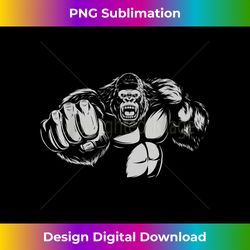 gorilla t- gym workout muscle building fight boxing - innovative png sublimation design - craft with boldness and assurance