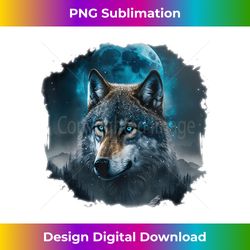grey wolf hunting ground, icy moon, forest, galaxy - vibrant sublimation digital download - customize with flair
