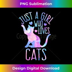 just a girl who loves cats pastel galaxy cat lover - futuristic png sublimation file - spark your artistic genius