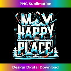 my happy play straight outta the penalty box hockey sticks - chic sublimation digital download - striking & memorable impressions