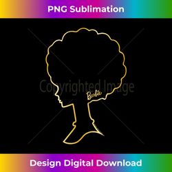 barbie afro barbie silhouette - vibrant sublimation digital download - channel your creative rebel
