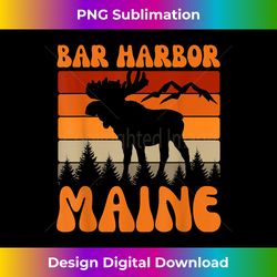 bar harbor maine moose hike outdoors retro - futuristic png sublimation file - crafted for sublimation excellence