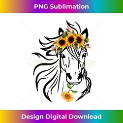 horse with bandana sunflower funny horse - bohemian sublimation digital download - striking & memorable impressions
