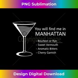 bourbon or rye manhattan craft cocktail recipe - bespoke sublimation digital file - crafted for sublimation excellence