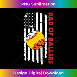 american flag dad ballers volleyball softball basketball - sleek sublimation png download - animate your creative concepts